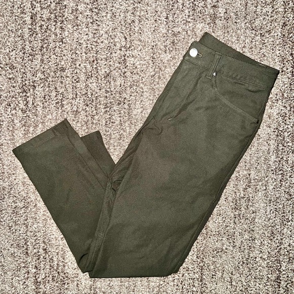 Lululemon Athletica Men's ABC Slim-Fit Pant Warpstreme in Olive Green - Picture 10 of 13